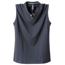 夏季新款純色加肥大碼汗衫胖子跨欄背心寬松休閒男裝肥佬無袖t恤