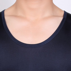 D12桑蠶絲背心男夏薄款大碼寬松針織真絲彈力背心夏季運動無袖T恤