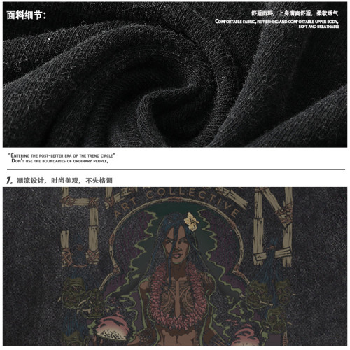 歐美hiphop炸街暗黑水洗人像籃球坎肩背心男潮牌街頭寬松無袖T恤