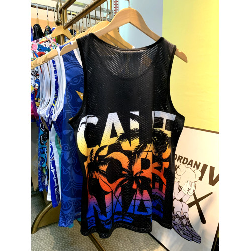 夏季薄款冰絲汗背心男士女休閒印花字母運動健身坎肩旅遊度假無袖