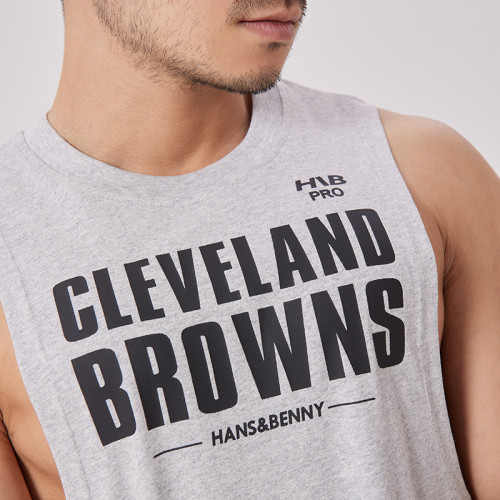 hansbenny2024夏季純棉背心男無袖圓領潮牌圓領坎肩潮牌休閒運動