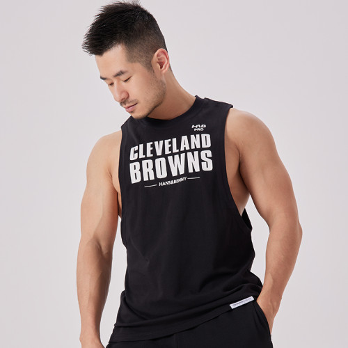 hansbenny2024夏季純棉背心男無袖圓領潮牌圓領坎肩潮牌休閒運動