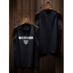 無袖t恤夏季百鍊健身上衣衣服擼鐵訓練背心男士寬松美式運動速乾