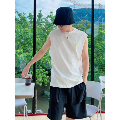 潮牌運動背心男夏季大字母印花圓領坎肩純棉上衣休閒無袖t恤男ins