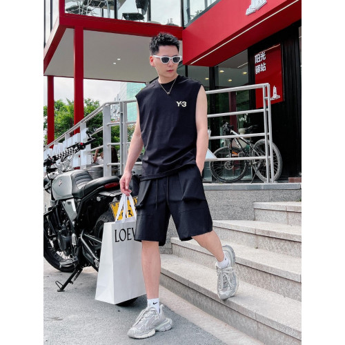 潮牌運動背心男夏季大字母印花圓領坎肩純棉上衣休閒無袖t恤男ins