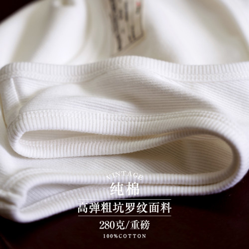 美式280g純棉重磅白色背心男夏季坎肩打底運動健身純色無袖t袖t恤