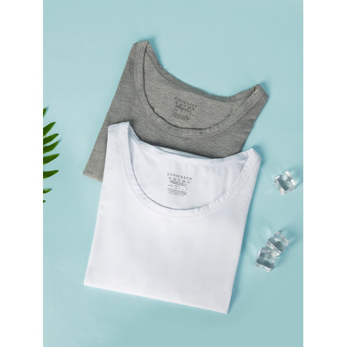 舒雅男士背心天絲莫代爾新款圓領打底上衣純色修身運動汗衫