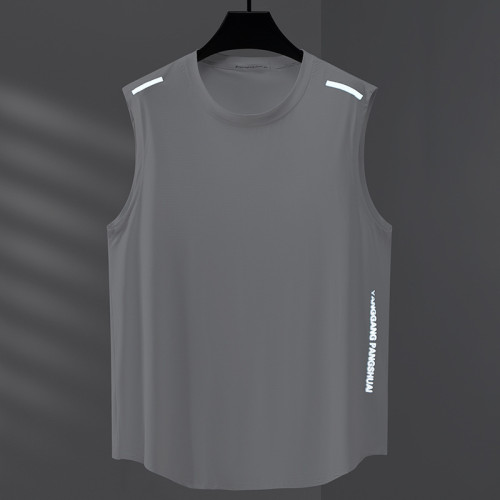 特大碼彈力300斤胖子冰感背心夏季運動大碼打底衫寬肩無袖t恤坎肩