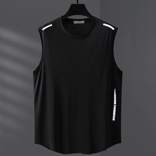 特大碼彈力300斤胖子冰感背心夏季運動大碼打底衫寬肩無袖t恤坎肩