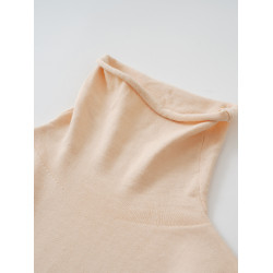 細膩的棉線衫 高支棉100% 堆堆領薄毛衣女士春秋內搭針織打底衫