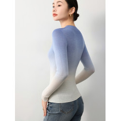 精紡半高領羊毛衫女100純羊毛修身薄款 2025年春秋新款打底衫毛衣