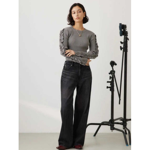 日單優選獨+新款mouss@y純元時尚百搭圓領長袖針織衫女打底衫