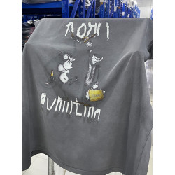 水洗古著感搖滾樂隊科恩樂隊Korn砍袖復古T恤背心男潮