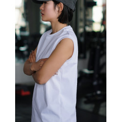 【健身無袖背心】270g無性別訓練跑步純棉透氣美式夏季圓領坎肩