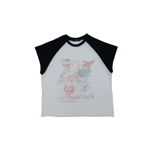 FMT 美式復古做舊磨破純棉無袖背心男女夏季鐳射透氣竹節紋上衣潮