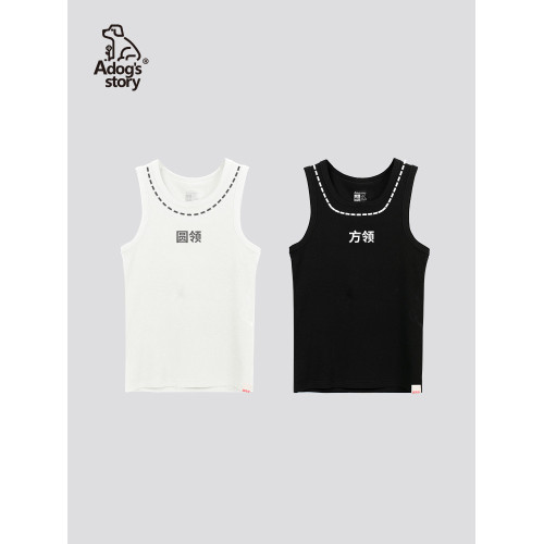 純棉工字背心男款運動健身夏季修身美式硬漢粗螺紋重磅黑色男士