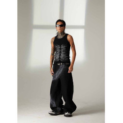 ATSF30 印花螺紋背心緊身打底內搭