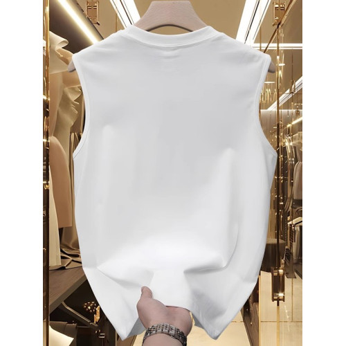 倉石一樹潮牌小柴犬印花休閒背心男士夏季款寬松純棉健身無袖T恤