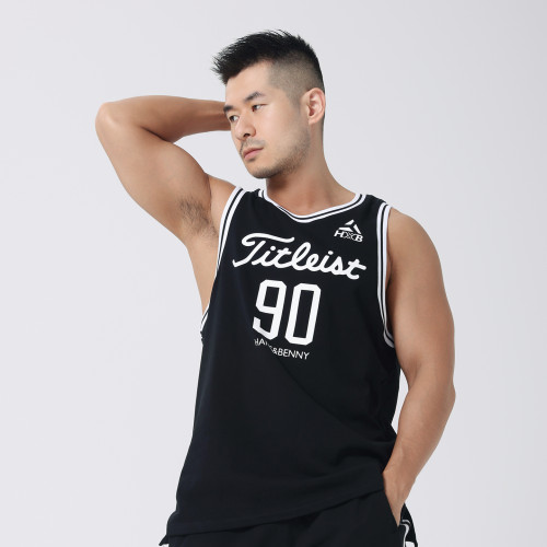 HANSBENNY2025夏季男士新款純棉背心透氣運動健身籃球背心訓練