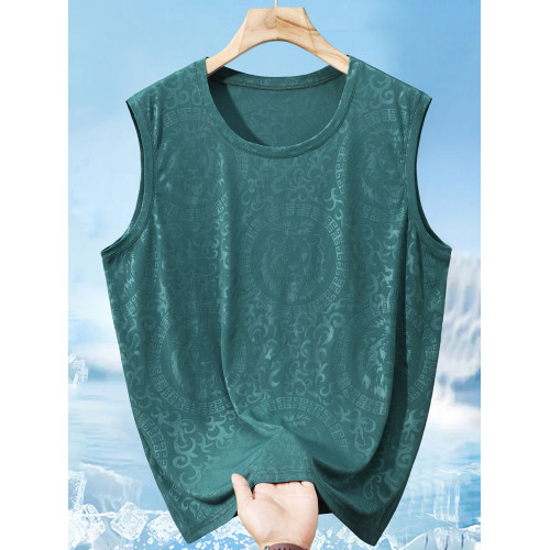 360斤加肥加大冰絲背心特大碼薄款外穿健身速乾坎肩寬松運動涼感