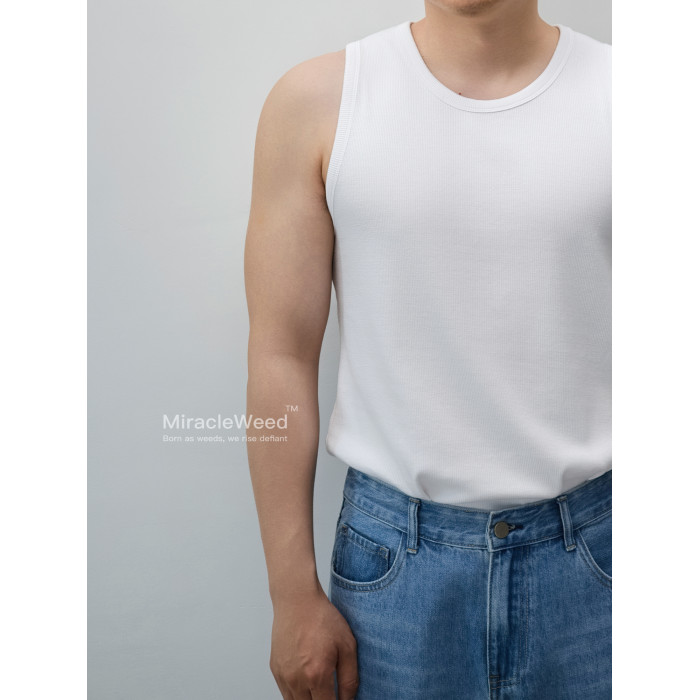 miracleweed進口SUPIMA匹馬長絨棉奢柔彈力男士修身背心夏季百搭 miracleweed進口SUPIMA匹馬長絨棉奢柔彈力男士修身背心夏季百搭