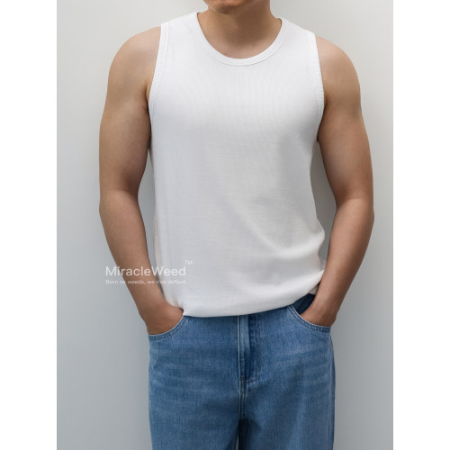 miracleweed進口SUPIMA匹馬長絨棉奢柔彈力男士修身背心夏季百搭 miracleweed進口SUPIMA匹馬長絨棉奢柔彈力男士修身背心夏季百搭