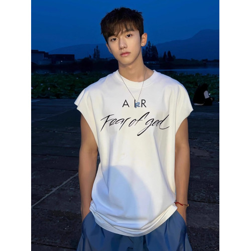 FOG COKR美式潮牌ESSENTIALS男士運動籃球坎肩健身無袖背心T恤夏 FOG COKR美式潮牌ESSENTIALS男士運動籃球坎肩健身無袖背心T恤夏