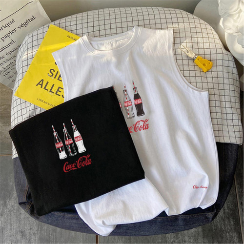 大碼男裝美式高街運動背心夏日純棉圓領無袖籃球坎肩