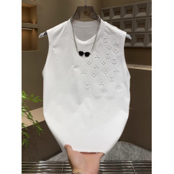 多巴胺純色背心男士無袖t恤2025新款夏季高級感坎肩運動上衣男款