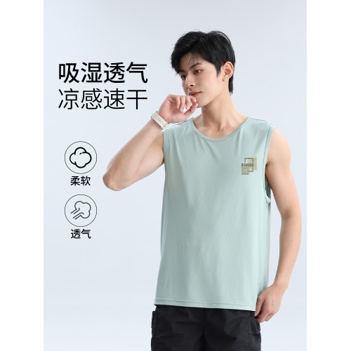 班尼路S&K背心男款速乾冰絲夏季2025新款運動健身網眼男士無袖t恤