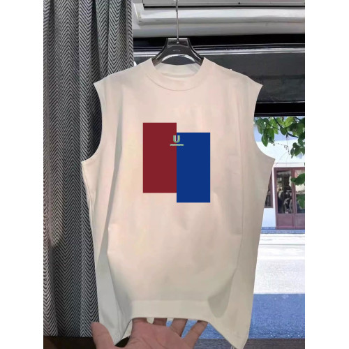 倉石一樹潮牌黑色無袖背心男生夏季新款休閒時尚潮流印花透氣上衣