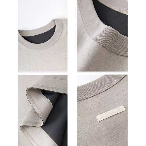 MUSONMU莫代爾冰絲涼感坎肩白色背心男夏季寬松運動健身無袖T恤衫