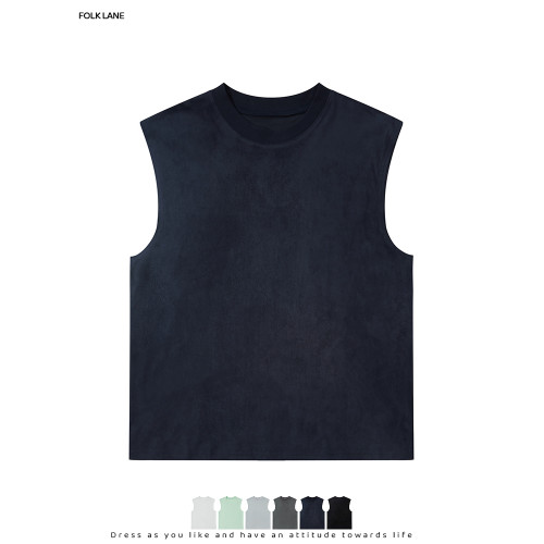 稚成人日系復古坎肩背心男女夏季新款無袖短袖寬松百搭T恤情侶潮