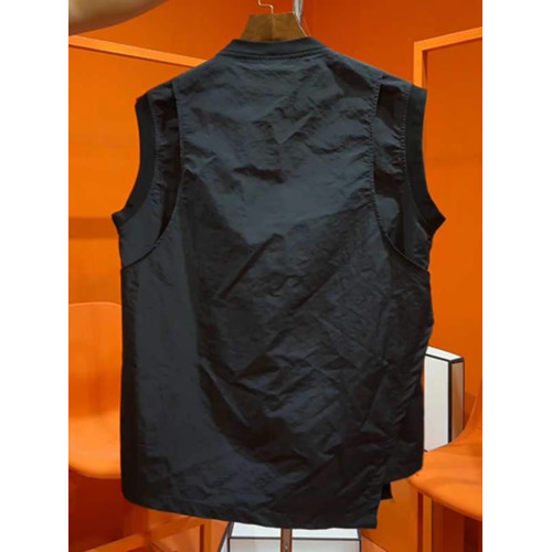 it Afternnaths潮牌!泡泡紗假兩件背心男士夏季不規則冰絲無袖t恤