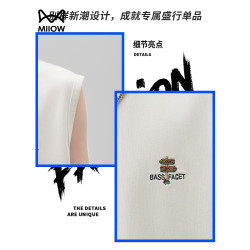 貓人美式潮牌坎肩背心男2025夏季寬松無袖打底衫運動健身短袖T恤