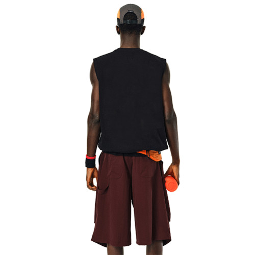 BONELESS BTW潮牌美式無袖背心T恤男女百搭運動坎肩純棉上衣體恤