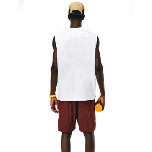 BONELESS BTW潮牌美式無袖背心T恤男女百搭運動坎肩純棉上衣體恤