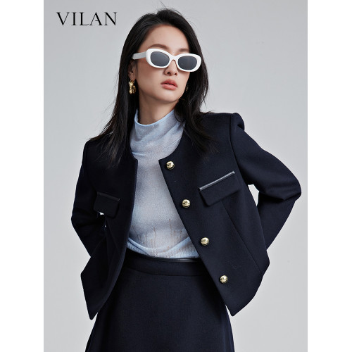 vilan/慧蘭氣質專櫃款針織衫女冬新款基礎百搭簡約高領打底衫上衣
