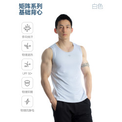 單導基礎款背心男士無袖T恤速乾排汗透氣運動防曬耐勾夏季訓練