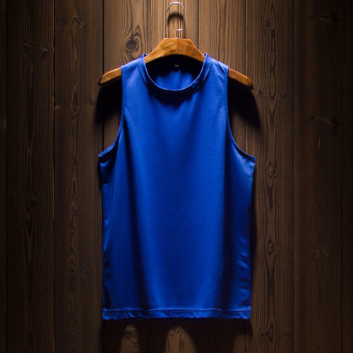 美式籃球服純黑色運動訓練球上衣戶外跑步速乾衣坎肩背心男潮健身