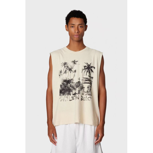 Gallery Dept海岸字母印花坎肩洗水做舊復古背心