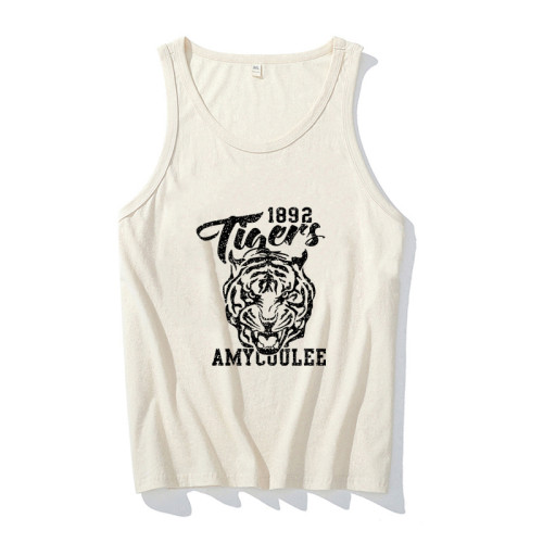 美式猛虎復古男士背心運動跨欄大碼夏季汗衫吊帶全棉打底健身男女