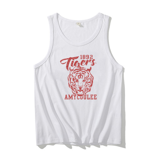 美式猛虎復古男士背心運動跨欄大碼夏季汗衫吊帶全棉打底健身男女