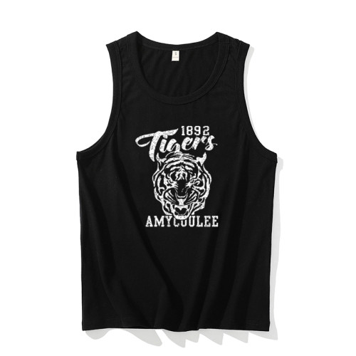 美式猛虎復古男士背心運動跨欄大碼夏季汗衫吊帶全棉打底健身男女