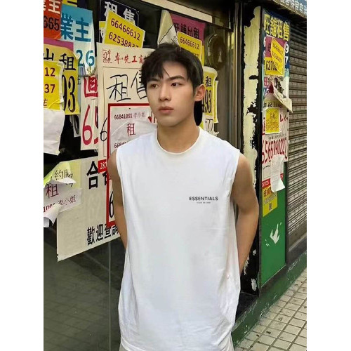 essentials反光3M字母美式小衆高街潮牌無袖背心短袖T恤運動男女
