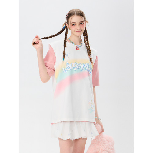 LAMLICKA白色坎肩背心男夏季ins美式休閒打底衫寬松無袖t恤可外穿