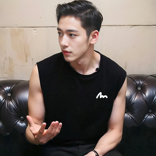 倉石一樹無袖t恤男士潮牌夏季坎肩純棉寬松運動健身痞帥背心情侶