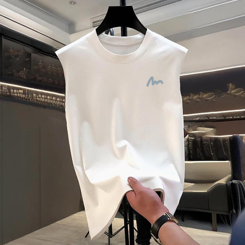 倉石一樹無袖t恤男士潮牌夏季坎肩純棉寬松運動健身痞帥背心情侶