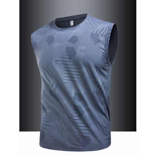 冰絲背心男2025新款夏季薄款跑步健身無袖彈力透氣戶外運動速乾衣