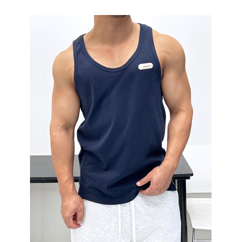 純棉質感好面料!磨砂手感肌肉男背心無袖T恤健身修身運動海灘寬松